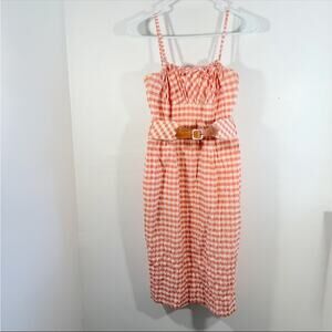 Vivienne Westwood Red Label Pink Cream Gingham Seersucker Corset Dress 40 Small